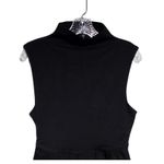J.Crew NWT  Fitted Knit Mockneck Dress Poplin Skirt Black Size Medium Photo 4