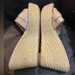 Coach  slip on wedge beige shimmering sandals sz 11 Photo 2