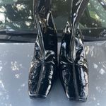 ZARA  Black Heeled Boots with Glossy Finish Photo 1