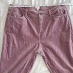 Ann Mashburn  Kick Flare Cropped 5-Pocket Velvet Pants‎ Jeans Size 29 Blush Photo 8