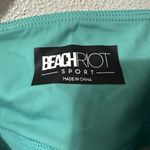 Beach Riot Sport Ella Top In Wafa Women's Size XL Green Blue Ribbed Bikini NWT Photo 2