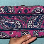 Vera Bradley  paisley Pink and Blue Clutch Photo 0