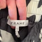 frame denim FRAME Drawstring Lounge Pants Cotton Silk Black White Abstract Print Wide Leg XS Photo 7