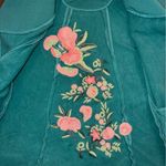 J Peterman Women’s Green Long Sleeve Embroidered Flowers Blazer Jacket Small Size XXS Photo 6