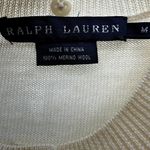 Ralph Lauren Black Label 100% Wool Button Up Cardigan Sweater Crew Neck Cream M Size M Photo 2
