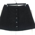Forever 21  Los Angeles womens faux suede button front y2k miniskirt black 29 Photo 0