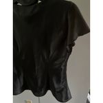 MSK Women's‎ Black Polyester V Neck Rhinestone Short Sleeve Dress Blouse Size L Size L Photo 8