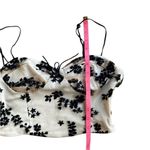 ZARA  Velvet Floral corset crop bustier corset style top medium tan and black Photo 5