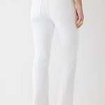 J.Crew Billie Demi Boot Crop Jeans White Size 28 Raw Hem Photo 1