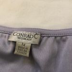 Gothic Whimsygoth Grunge Black purple lace mesh fitted top shirt blouse floral ruffle short sleeve Vintage Photo 3