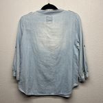 DAL Sun Washed Western Cottagecore Cowgirl Cotton Womens Henley Shirt Size Large Photo 5