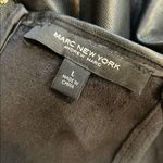 Marc New York by Andrew Marc Black Faux Leather Top in Size Large Photo 6