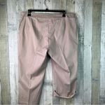 Eileen Fisher Woman Size 1X Khaki Tan Cropped Pants Tabbed Pant Legs Zip Close Photo 1