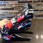 X-Appeal  black bright floral platform heels womens size 6 Photo 4
