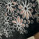 Lapis Women’s Maxi Skirt Small Black Elastic Waistband Pleated Floral Cut Out Photo 4