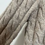 H&M Cable Knit Cropped Cardigan Taupe Small Gold Buttons Soft Knit Cottagecore Photo 2