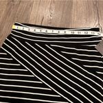 NEW NWT Mossimo Women’s Black Breton Striped Maxi Skirt Side Slit Sz S Nautical Photo 8