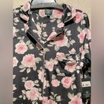 Laura Ashley NWT  Pajama Dress Top Black Floral Size M Buttery Soft Photo 1