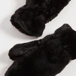 Apparis Coco Faux Fur Mittens in Noir One Size New Womens Gloves Black Photo 0
