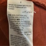 Chico's Sateen Military Jacket blazer Rust Size 2 structured Pockets Classy Photo 8