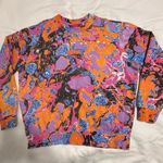 Teddy Fresh  x Myfawnwy Collab Multicolor Marbled Abstract Art Sweatshirt Size XS Photo 0