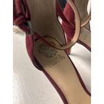 Vince Camuto  Heels - Burgundy Suede Ankle Strap Stiletto - Women's Size 12M Photo 4