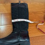 Tory Burch  Black Two Tone Mixed Media Leather Riding Boots Equestrian size 5.5 M Photo 15