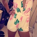 floral romper Green Size M Photo 0