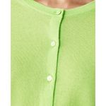 J.Crew  Featherweight 100% cashmere cardigan Bright Green Medium NWT Quiet Luxury Photo 2