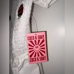 Coco & Shay strawberry embroidered peplum smocked babydoll top 1XL White Size 1X Photo 3