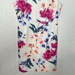 Lands' End Lands’ End ivory Marin Botanical print Ponte sheath knit dress with pockets 8p Photo 3
