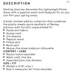 Torrid  xBetsey Johnson black cherry print stretch ponte peplum dress Size 12 New Photo 5