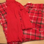 Womens 2Pc plaid pj top & pants set Red Size Small/Medium Photo 0