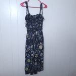 Free People Womens Isla Midi Dress Floral Print Black Size S/P Photo 1