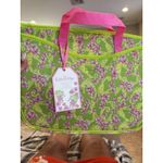 Lilly Pulitzer Seahorse Floral Floater Padded Laptop Tote Bag Whimsical Chic Photo 1