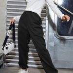 SheIn Curve Black Elastic Waist w/ Pocket Sweatpants Size 1XL EUC #6304 Photo 8