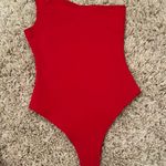 Vestique One Shoulder, Red Body Suit Photo 3