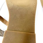 Frye Women's Shiny Metallic Braided Ankle Strap Flat Silver Gold Sandals Size 6 Photo 4