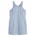 Levi's Aly Sleeveless Jumper Mini Denim Dress Blue White Check Gingham NWT XS Photo 4