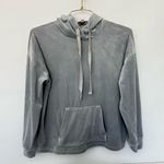 Loft  Set Gray Velour Hoodie and Joggers Pants Size XS Loose Fit Loungewear Photo 2