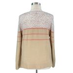 BeachLunchLounge Cozy Beige and White Animal Print Knit Sweater Photo 6