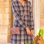 Garnet Hill Plaid Cotton Gauze Shirt Dress - size 8 Photo 1