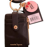 Nanette Lepore  Black and Gold Card Holder Wristlet NWT Photo 0