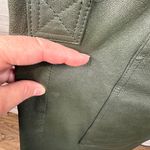 LEATHER CULT Renee Leather Shirt Dress Spanish Green Photo 5