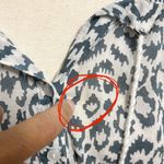 India Collection Emerson Fry White Charcoal Grey Animal Print Bardot Puff Sleeve Photo 7