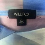 Wildfox Women’s XL Cropped Tie Dye Hoodie Sweatshirt Blue Pink Pullover Photo 3