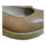 Arturo Chiang  Wedge Straw Heels Tan Patent Leather Open Toe Sling Back 9.5 Women Photo 4