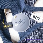 New! Free People Resin Obsidian Cream Crop Surf Top in navy blue, size S Blue Photo 5