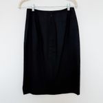 Burberry  Womens Silk Pencil Skirt‎ Size EU44 US8 Black Quiet Luxury Capsule Chic Photo 4