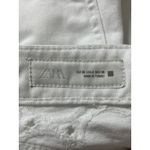 ZARA NEW Women's White High Waisted Straight Y2k Mini Denim Jean Shorts Size 4 Photo 6